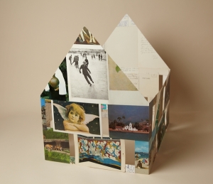 House of Cards, Christoph Zihlmann (Switzerland), 2014, postcards, 12%22 w. x 16%22 h. x 15 %22 l